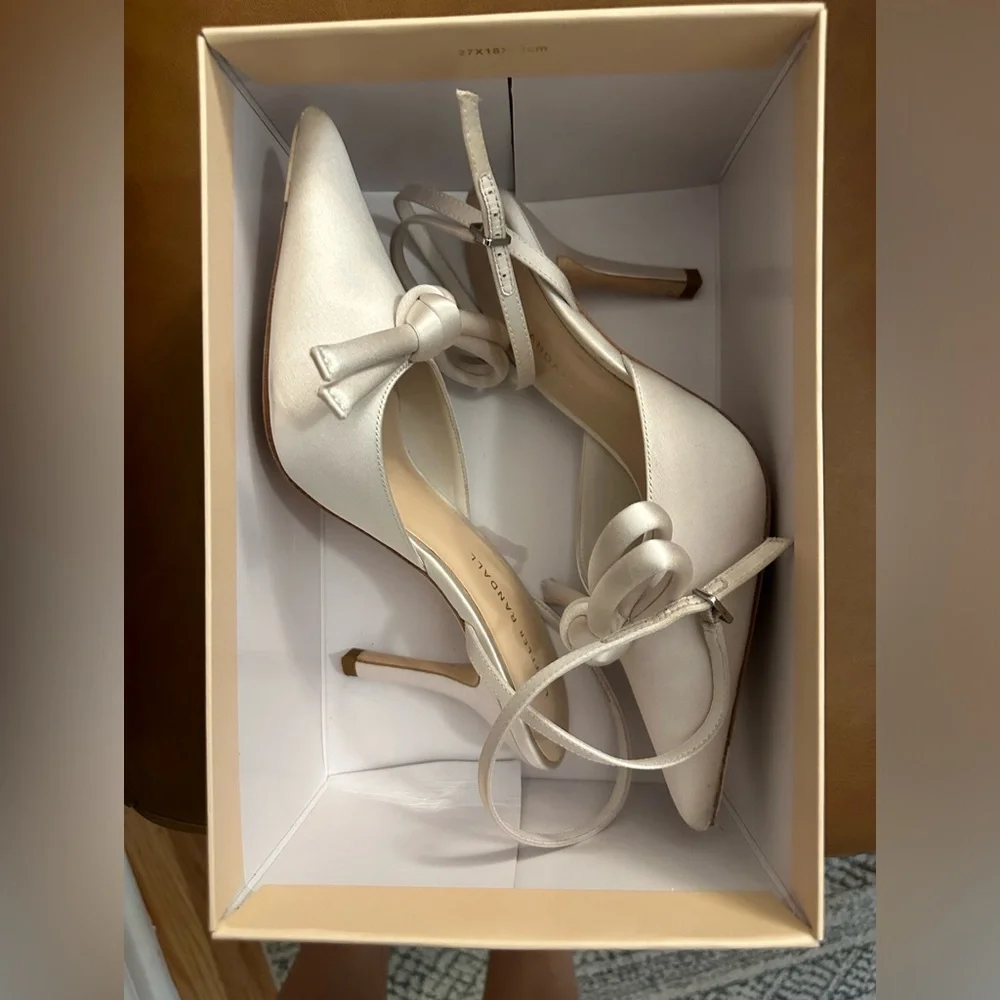 Loeffler Randall bridal Alina Heels with Bow Detail